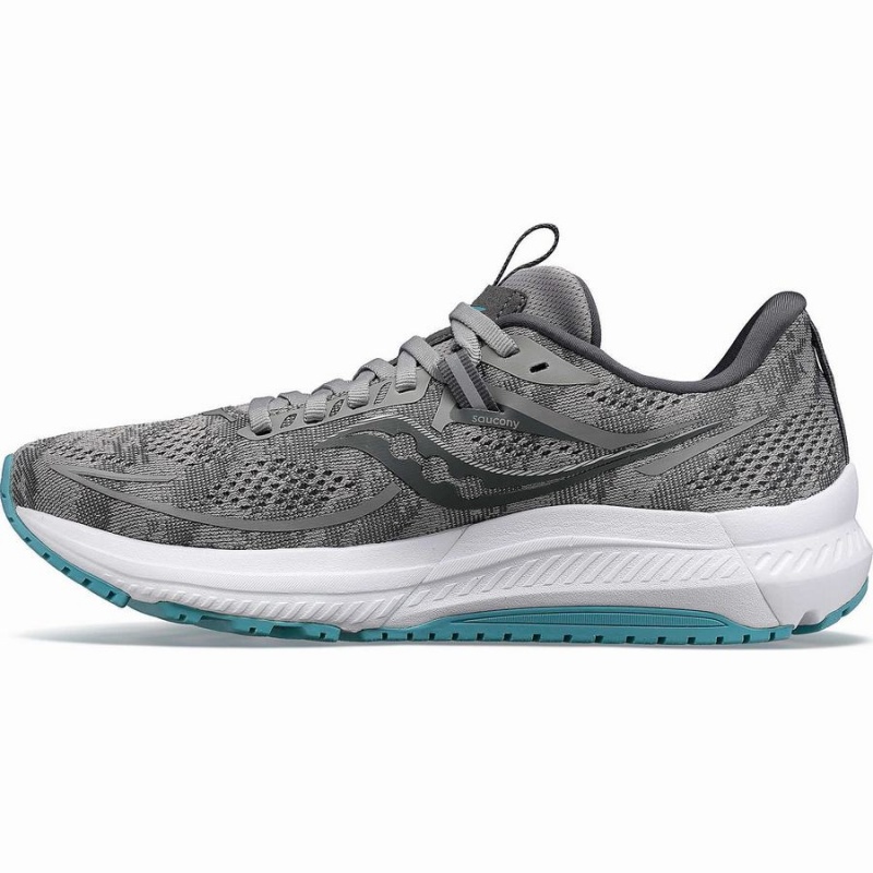 Women's Saucony Omni 21 Running Shoes Grey / Blue | SG S46780-M98