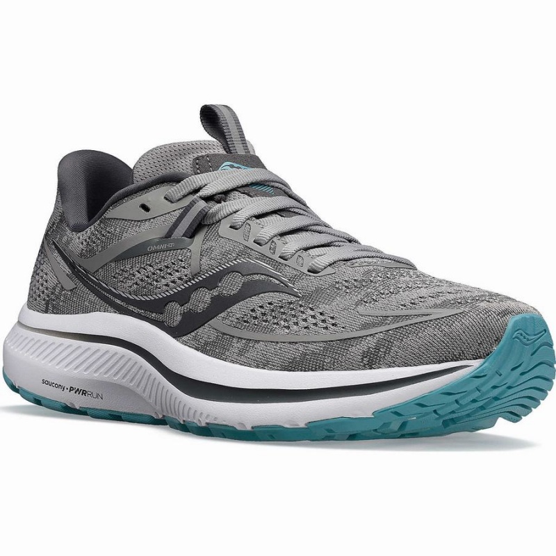 Women's Saucony Omni 21 Running Shoes Grey / Blue | SG S46780-M98