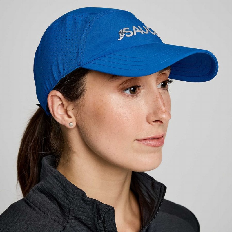 Women\'s Saucony Outpace Hats Blue | SG S71639-K08