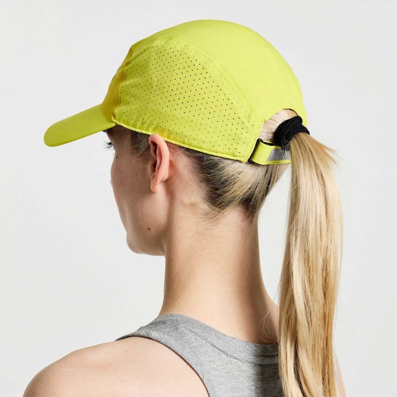 Women's Saucony Outpace Hats Yellow | SG S29103-W03