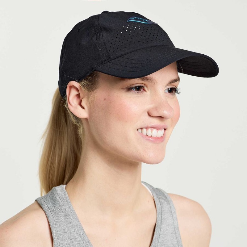 Women\'s Saucony Outpace Petite Hats Black | SG S61239-E41