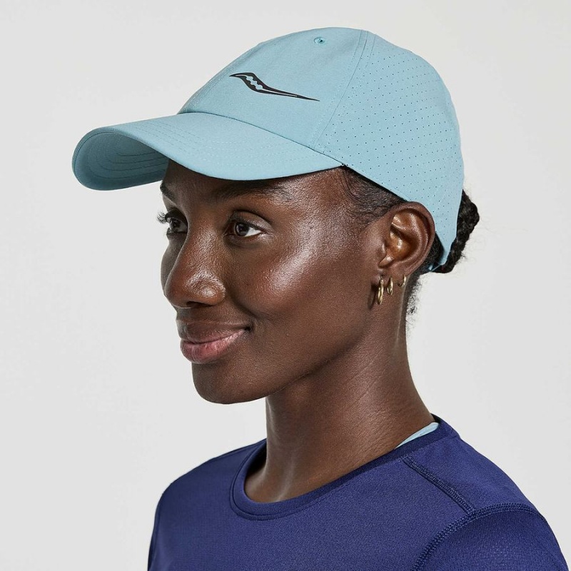 Women\'s Saucony Outpace Petite Hats Blue | SG S65092-Z96