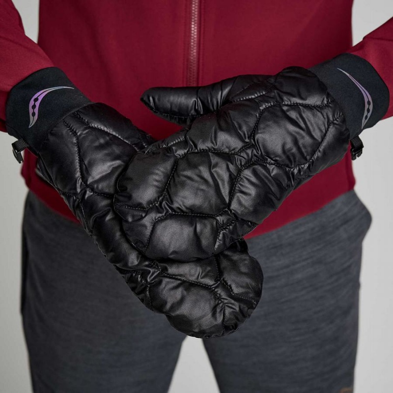 Women\'s Saucony Oysterpuff Mitt Gloves Black | SG S67310-Y13