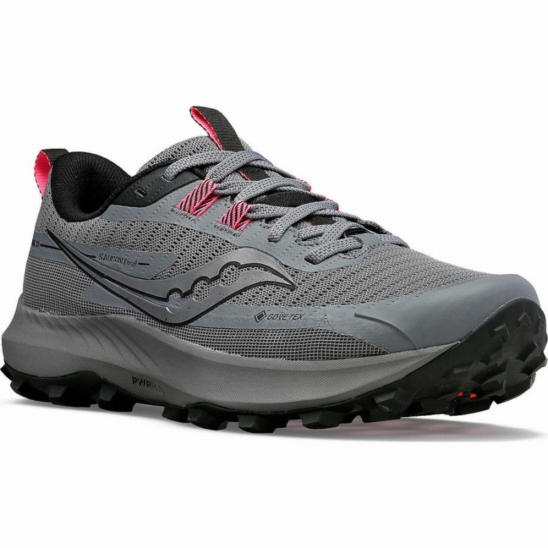 Women's Saucony Peregrine 13 GTX Trail Running Shoes Grey / Black | SG S53701-M10