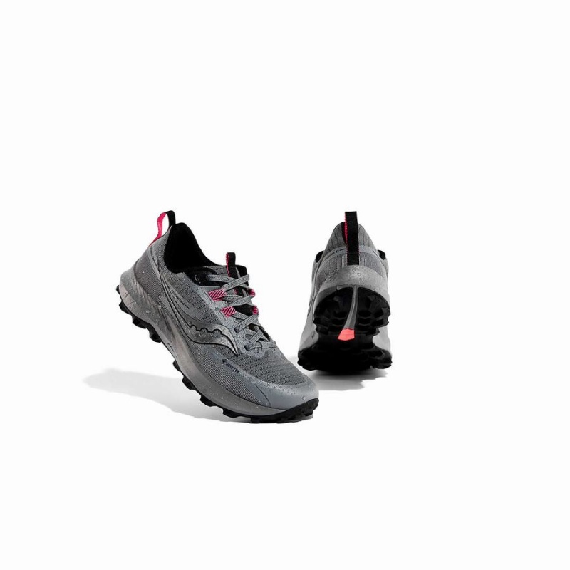 Women's Saucony Peregrine 13 GTX Trail Running Shoes Grey / Black | SG S53701-M10