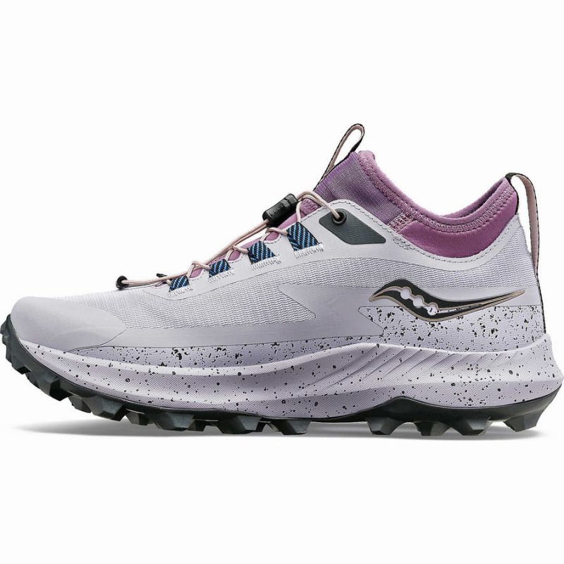 Women's Saucony Peregrine 13 ST Trail Running Shoes Purple / Grey | SG S81307-H03