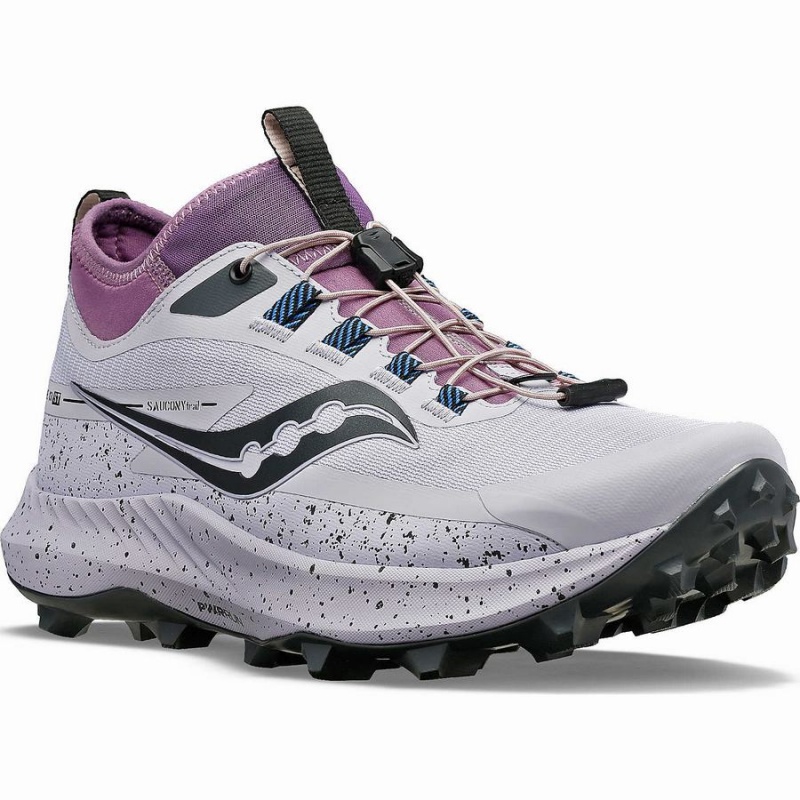 Women's Saucony Peregrine 13 ST Trail Running Shoes Purple / Grey | SG S81307-H03