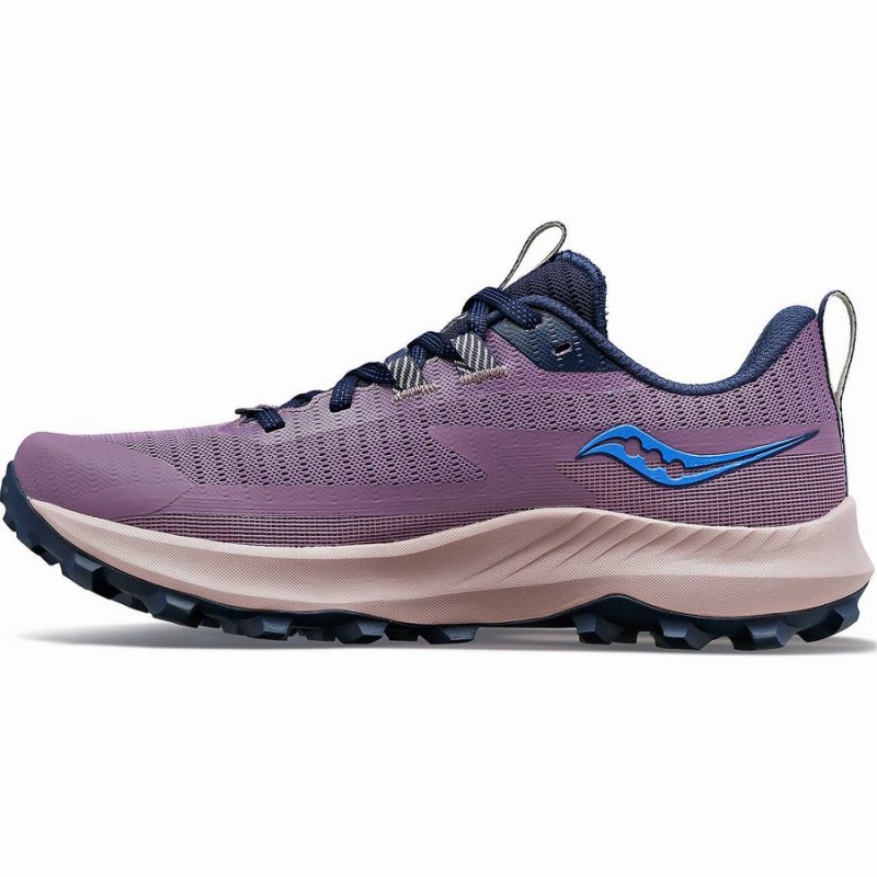 Women's Saucony Peregrine 13 Trail Running Shoes Purple / Navy | SG S50192-J85