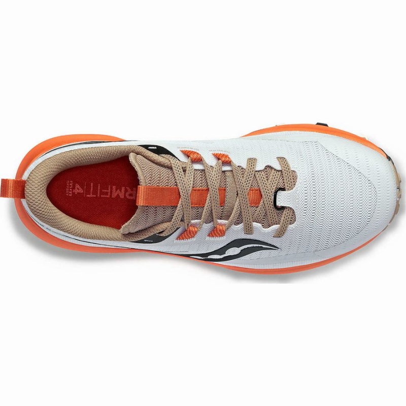 Women's Saucony Peregrine 13 Trail Running Shoes White / Orange | SG S56734-P26