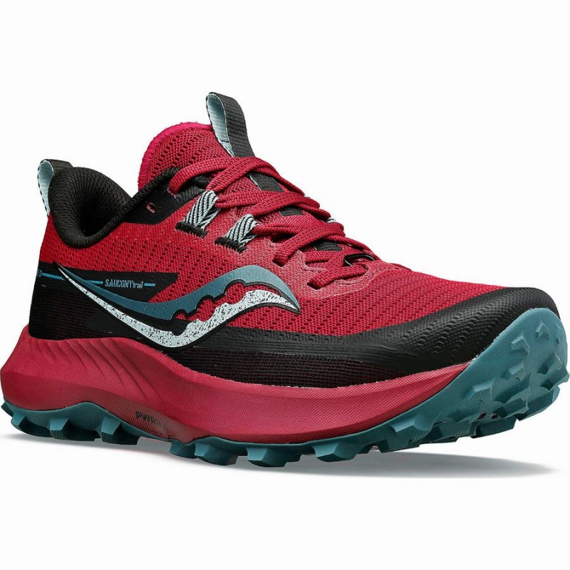 Women's Saucony Peregrine 13 Trail Running Shoes Red / Turquoise | SG S37689-X70