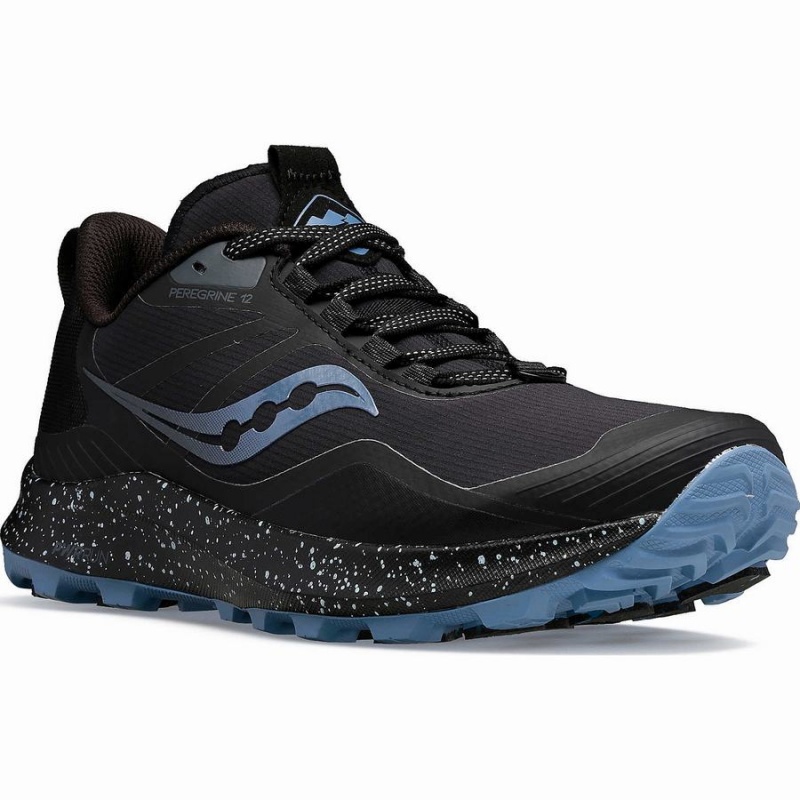 Women's Saucony Peregrine ICE+ 3 Running Shoes Black | SG S64793-D92