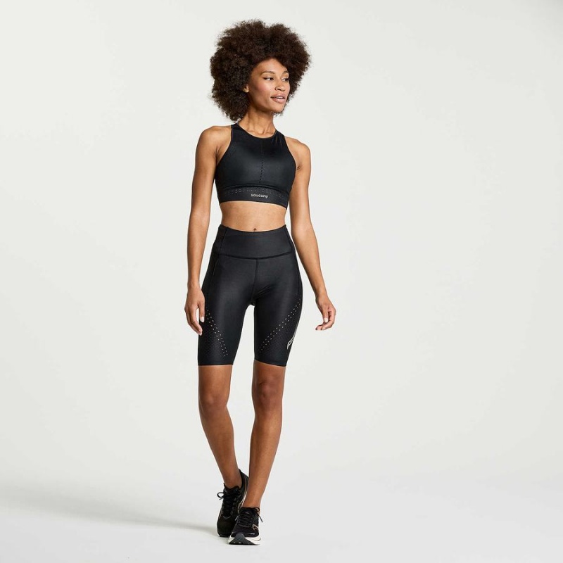 Women's Saucony Pinnacle Bra Top Bras Black | SG S32468-W98