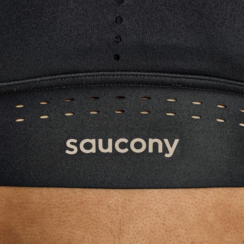 Women's Saucony Pinnacle Bra Top Bras Black | SG S32468-W98