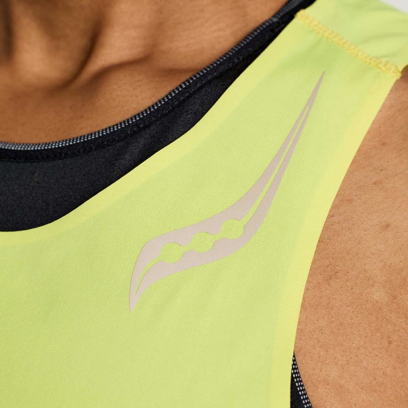 Women's Saucony Pinnacle Tank Tank Top Yellow | SG S46719-S63