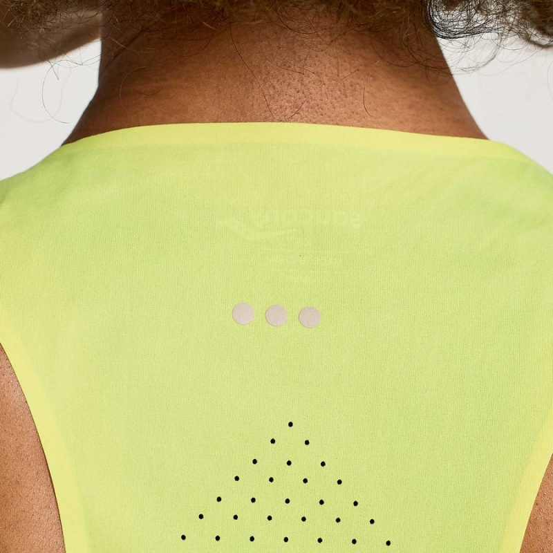 Women's Saucony Pinnacle Tank Tank Top Yellow | SG S46719-S63