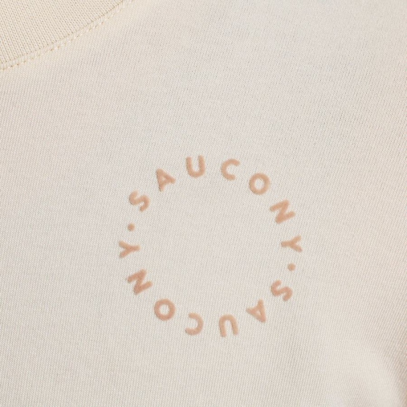 Women's Saucony Recovery Boxy Tee T Shirts Beige | SG S25164-W57