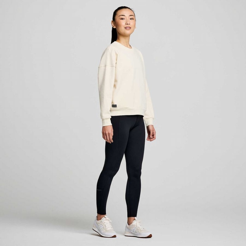 Women's Saucony Recovery Crew Sweatshirt Beige | SG S80956-G15