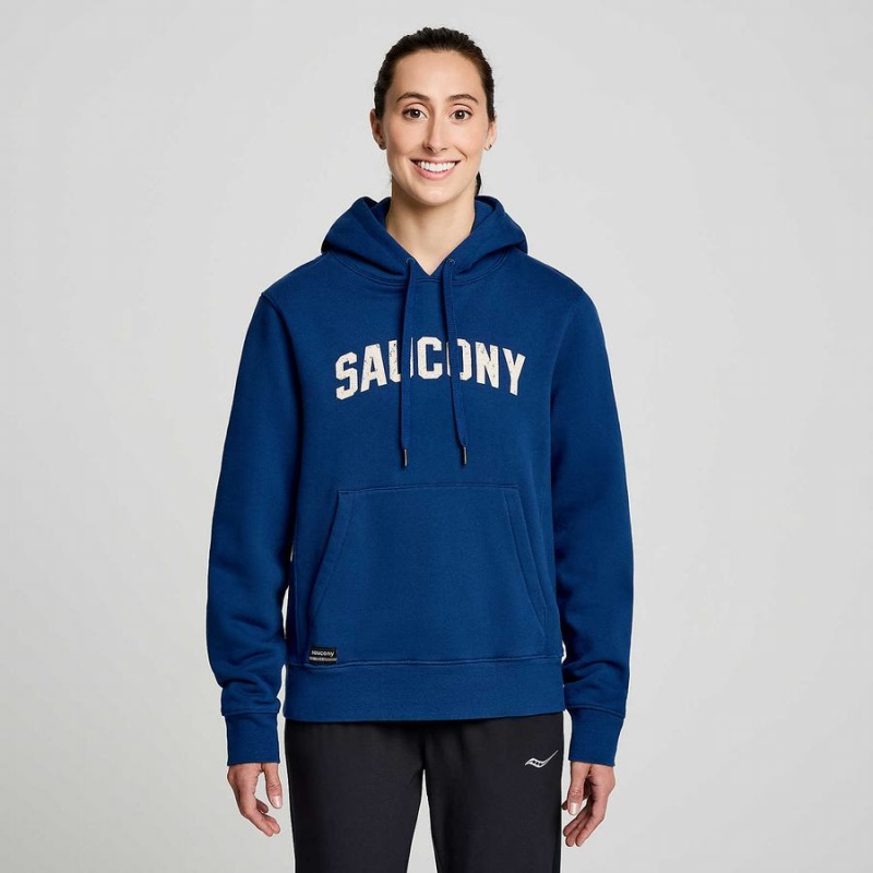 Women's Saucony Recovery Hoody Hoodie Indigo | SG S43096-A41