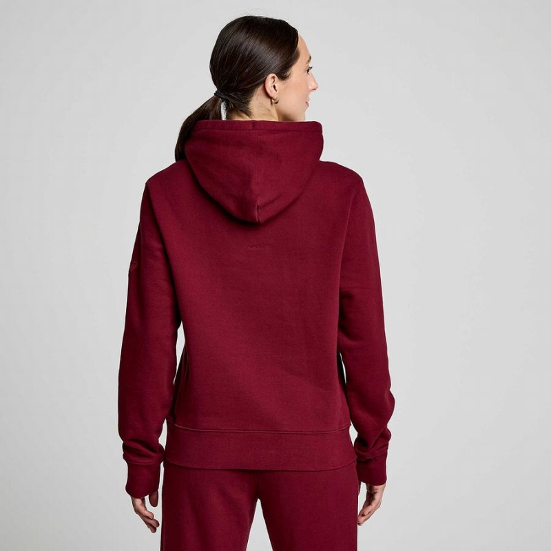 Women's Saucony Recovery Hoody Hoodie Red | SG S02749-F13