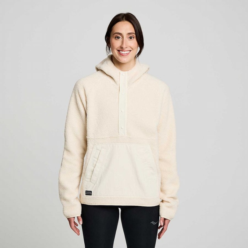 Women's Saucony Recovery Sherpa Pullover Beige | SG S04572-X92