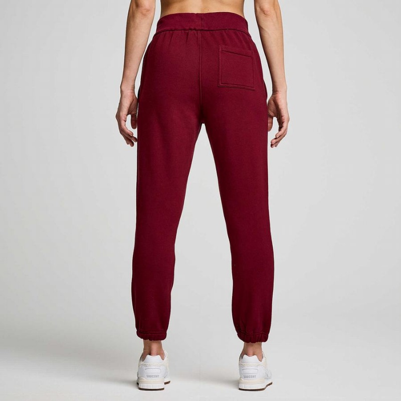 Women's Saucony Recovery Sweatpants Red | SG S57138-X19