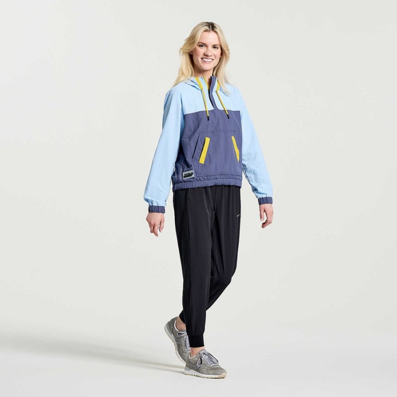 Women's Saucony Rested Anorak Tops Blue | SG S54761-L91