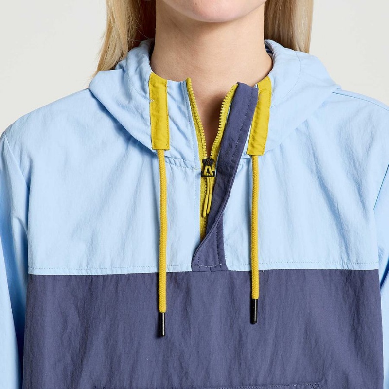 Women's Saucony Rested Anorak Tops Blue | SG S54761-L91