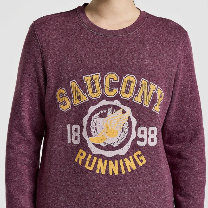 Women's Saucony Rested Crewneck Sweatshirt Grey | SG S19374-J72