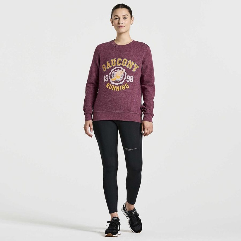 Women's Saucony Rested Crewneck Sweatshirt Grey | SG S19374-J72