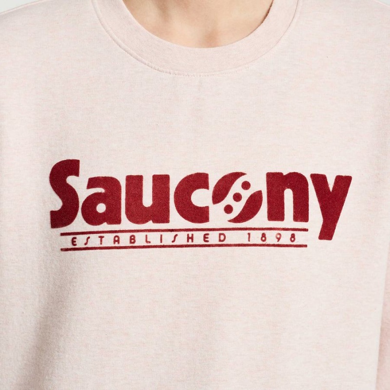 Women's Saucony Rested Crewneck Sweatshirt Rose | SG S54327-K28