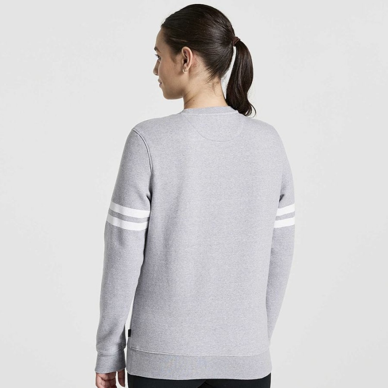 Women's Saucony Rested Crewneck Sweatshirt Light Grey | SG S26015-L92