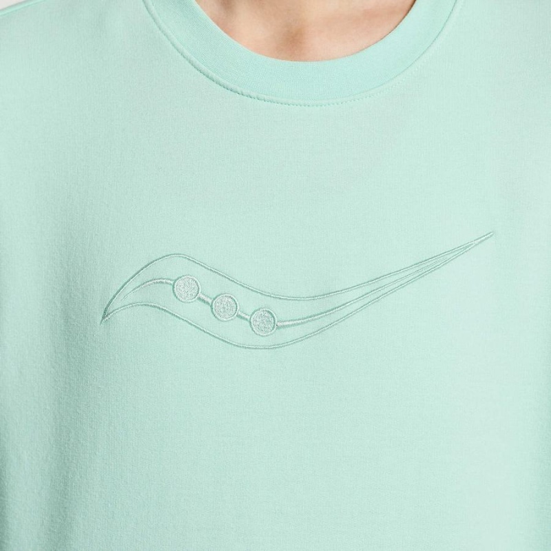 Women's Saucony Rested Crewneck Sweatshirt Turquoise | SG S64315-Q05