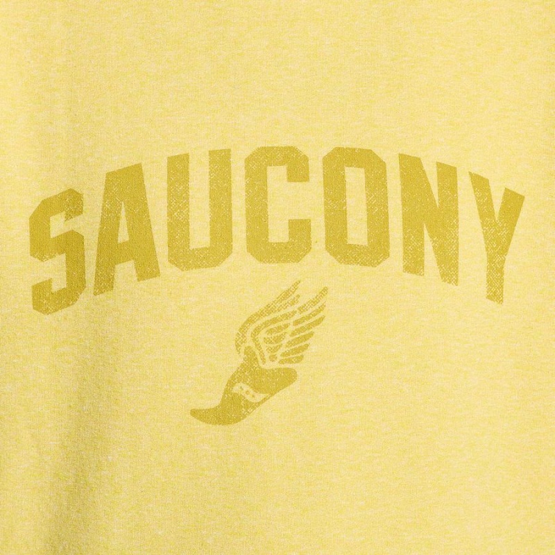 Women's Saucony Rested Crewneck Sweatshirt Yellow | SG S32581-W26