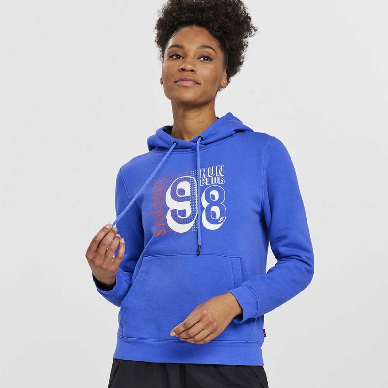 Women\'s Saucony Rested Hoodie Blue | SG S50316-Z80