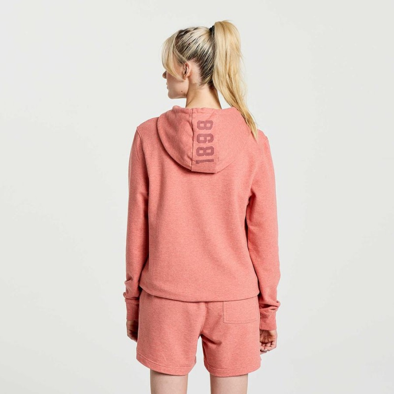 Women's Saucony Rested Hoodie Soot Heather Graphic | SG S80425-R41