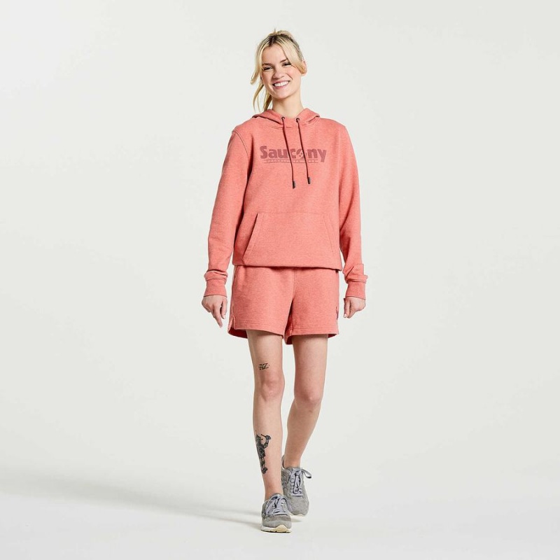 Women's Saucony Rested Hoodie Soot Heather Graphic | SG S80425-R41