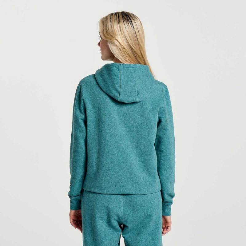 Women's Saucony Rested Hoodie Turquoise | SG S53197-T46