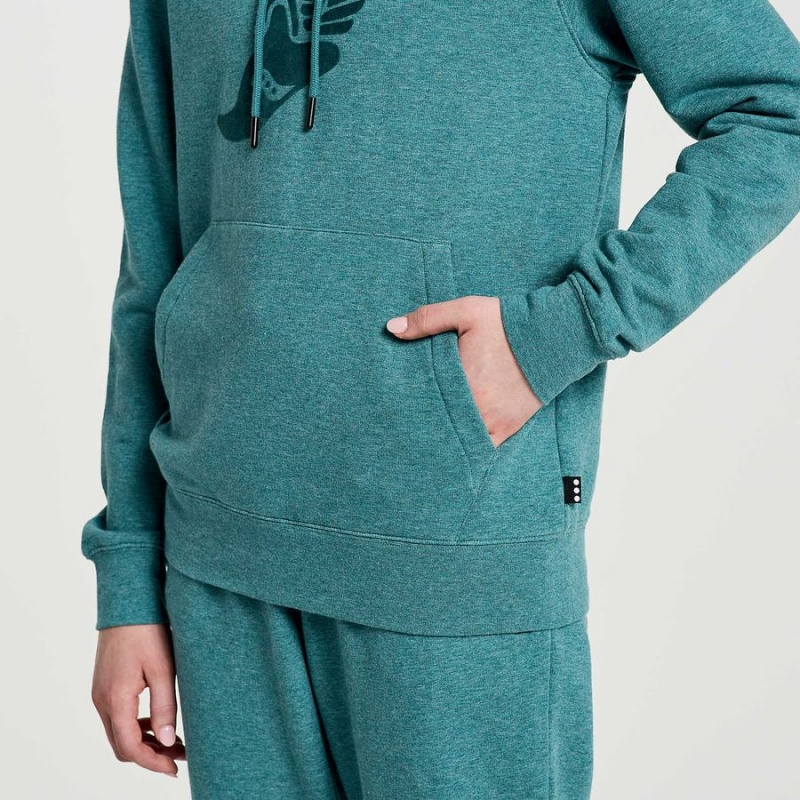 Women's Saucony Rested Hoodie Turquoise | SG S53197-T46