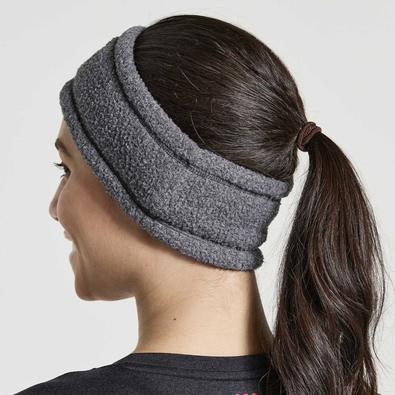 Women's Saucony Rested Sherpa Headband Black | SG S43206-Z27