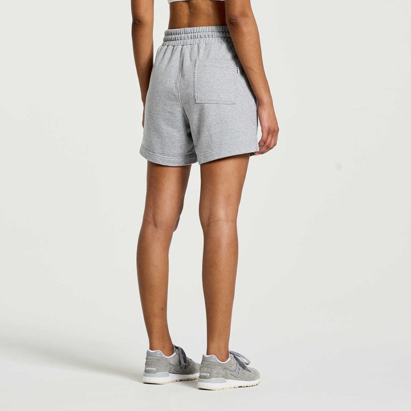 Women's Saucony Rested Sweat Shorts Light Grey | SG S39416-H36