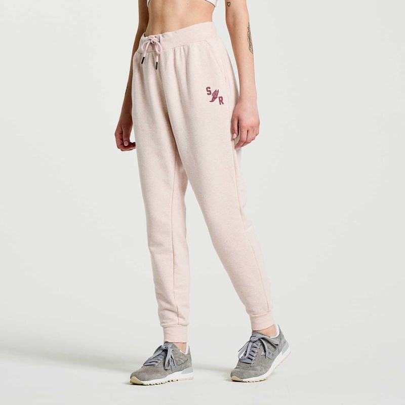 Women's Saucony Rested Sweatpants Rose | SG S37546-E79