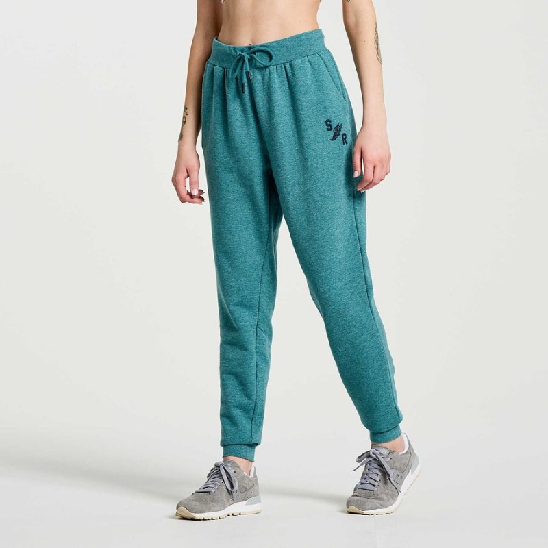 Women's Saucony Rested Sweatpants Turquoise | SG S41589-R02