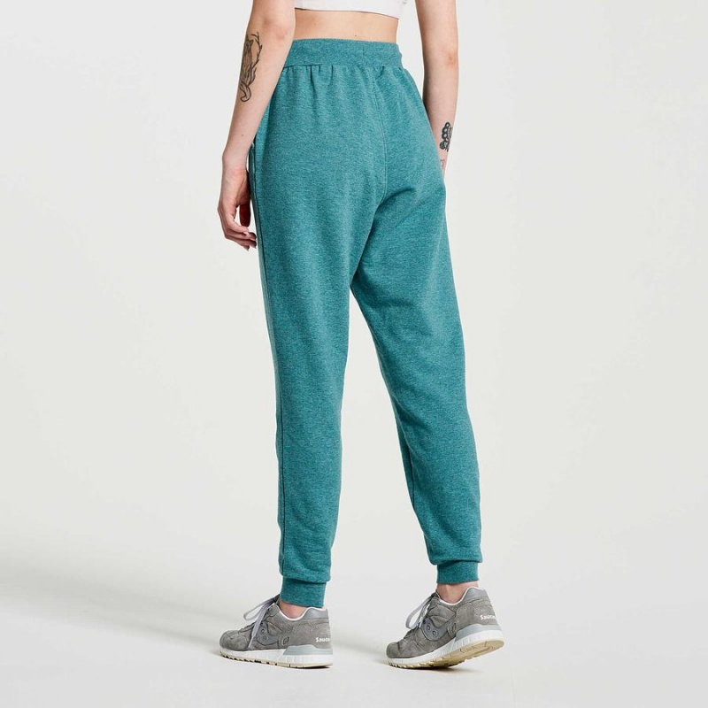 Women's Saucony Rested Sweatpants Turquoise | SG S41589-R02