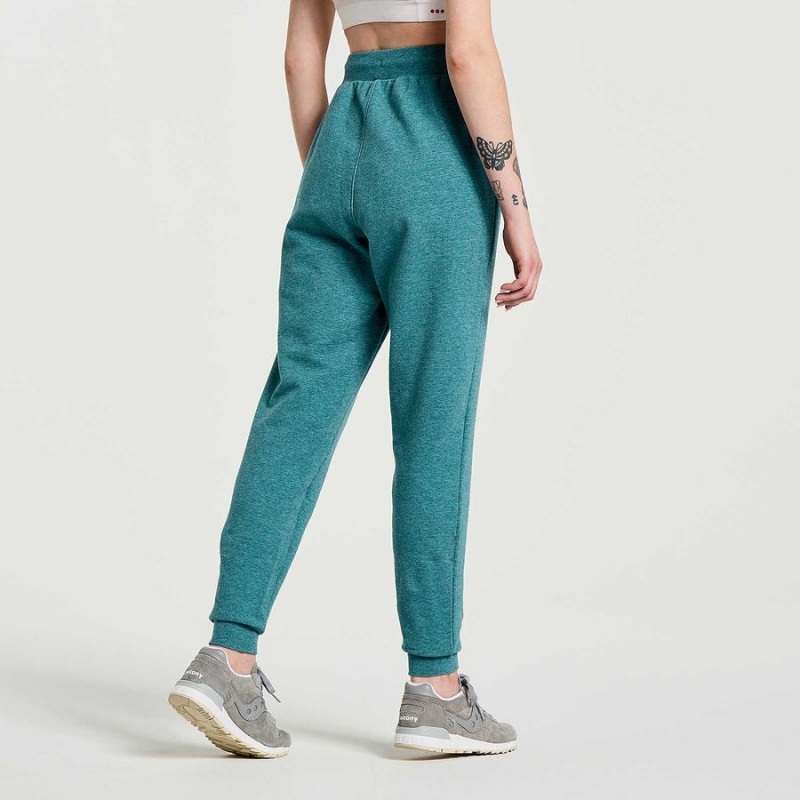 Women's Saucony Rested Sweatpants Turquoise | SG S41589-R02