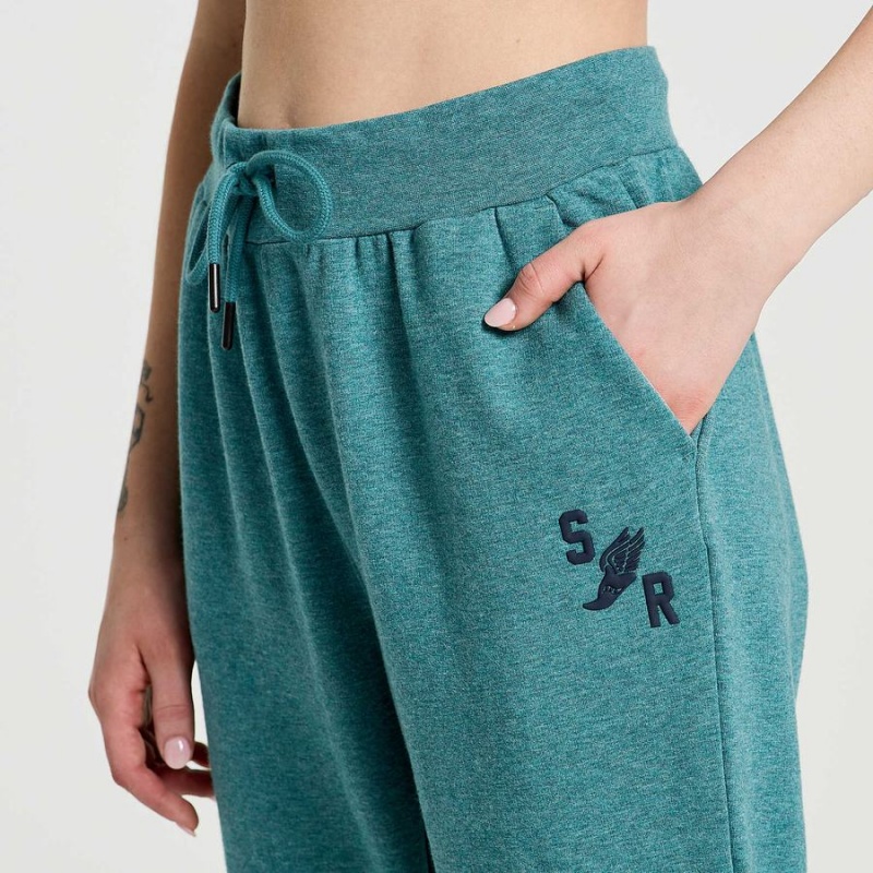 Women's Saucony Rested Sweatpants Turquoise | SG S41589-R02