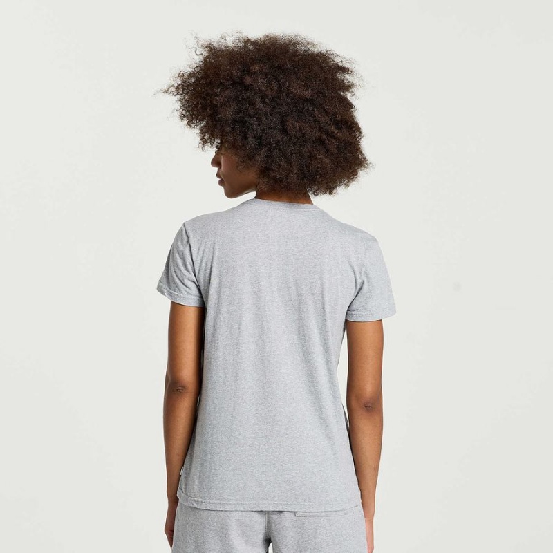 Women's Saucony Rested T Shirts Light Grey | SG S02715-C29