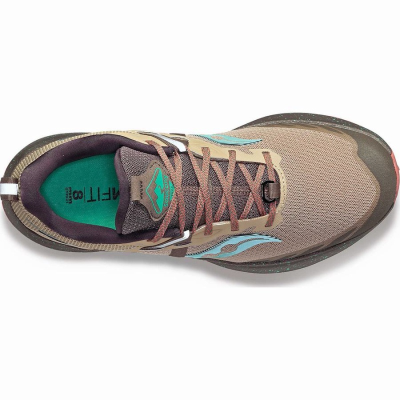 Women's Saucony Ride 15 TR Trail Running Shoes Brown / Turquoise | SG S58347-D18