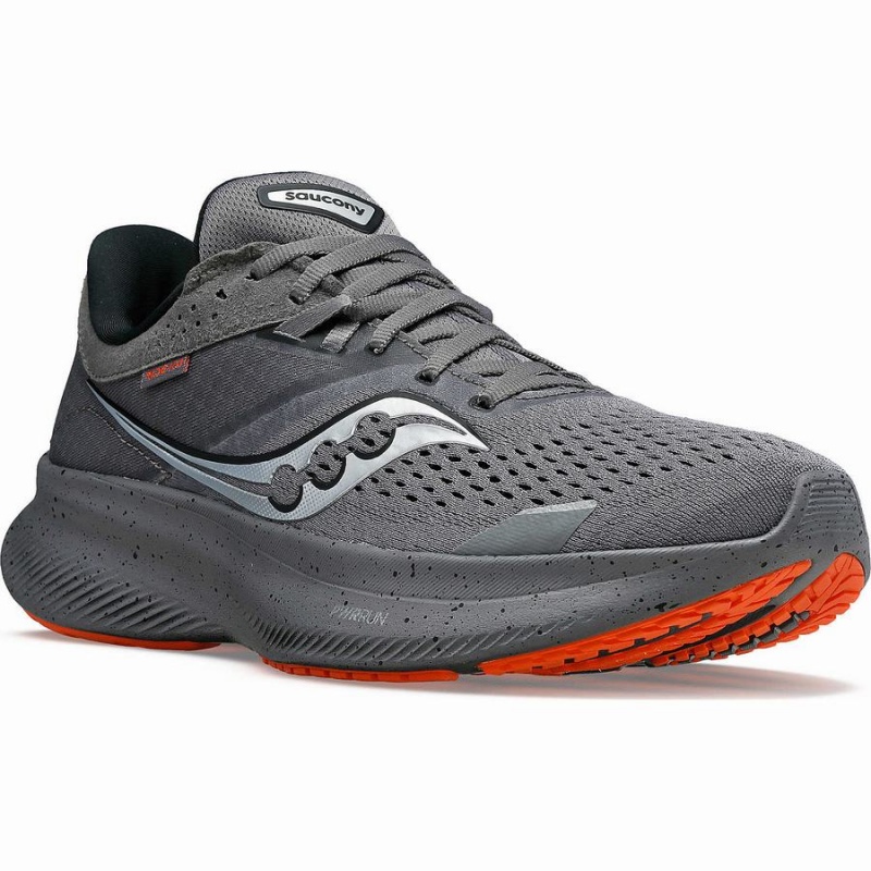 Women's Saucony Ride 16 Running Shoes Grey / Orange | SG S15380-U56