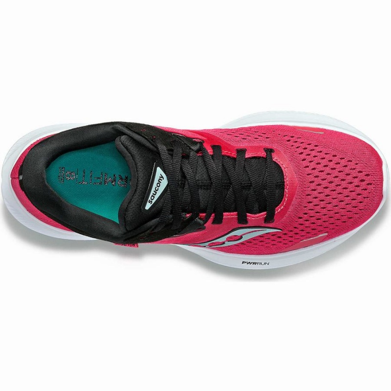 Women's Saucony Ride 16 Running Shoes Rose / Black | SG S50961-N91