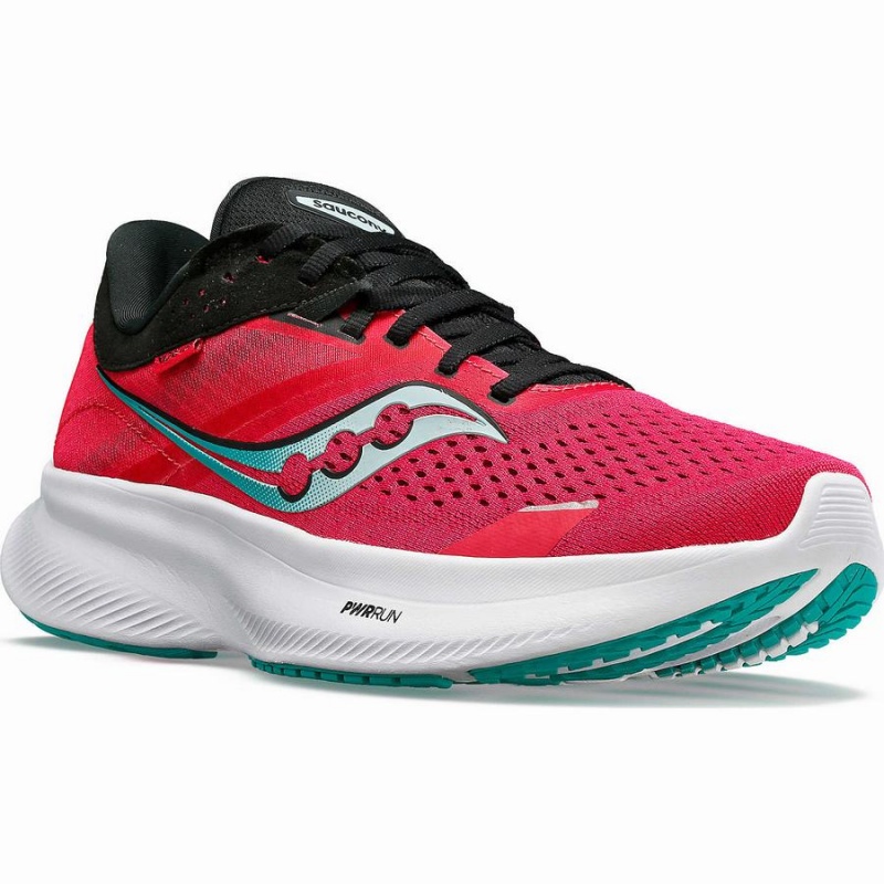 Women's Saucony Ride 16 Running Shoes Rose / Black | SG S50961-N91